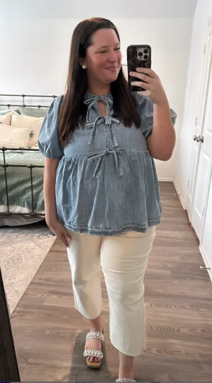 Judy Blue: Ecru Pocket Jeans