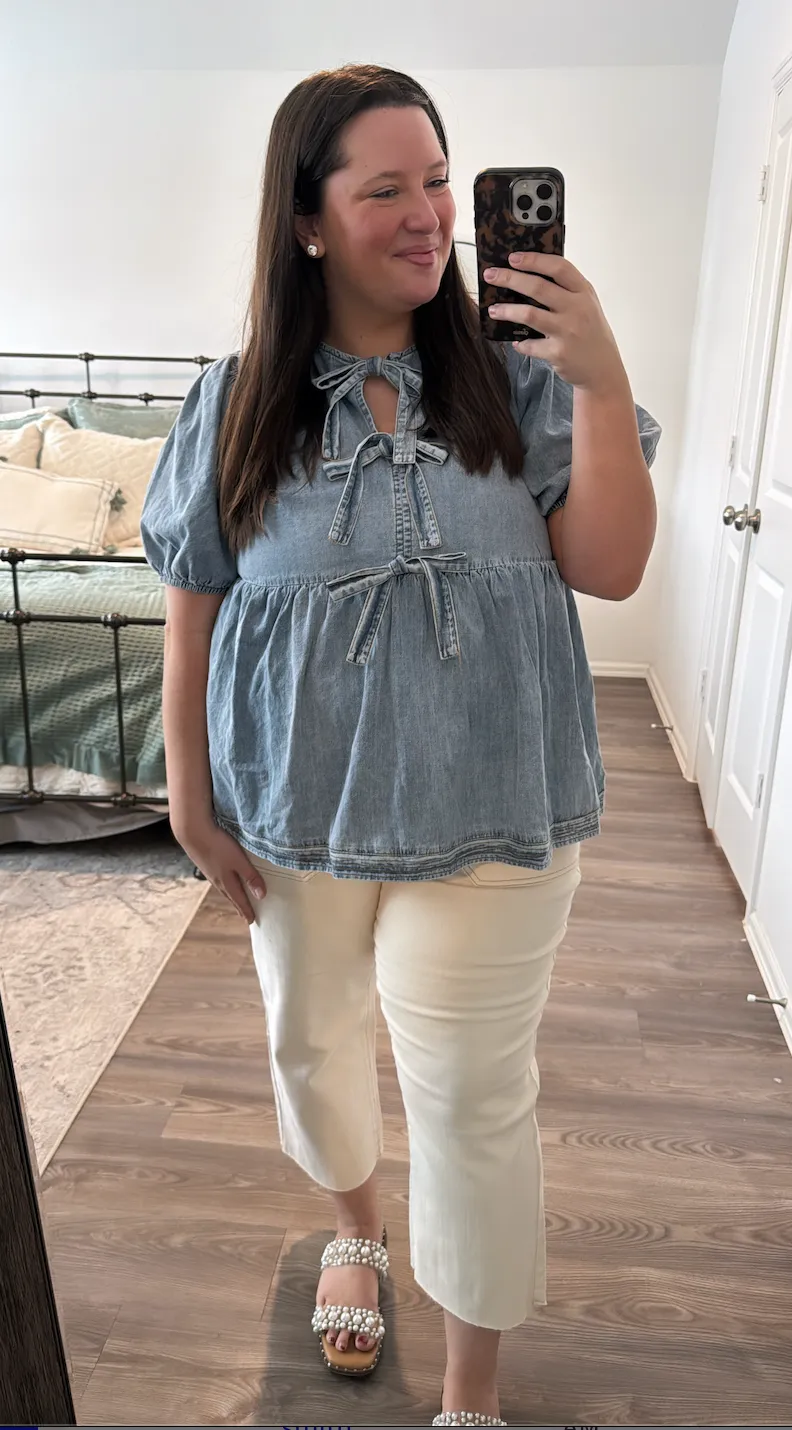 Judy Blue: Ecru Pocket Jeans