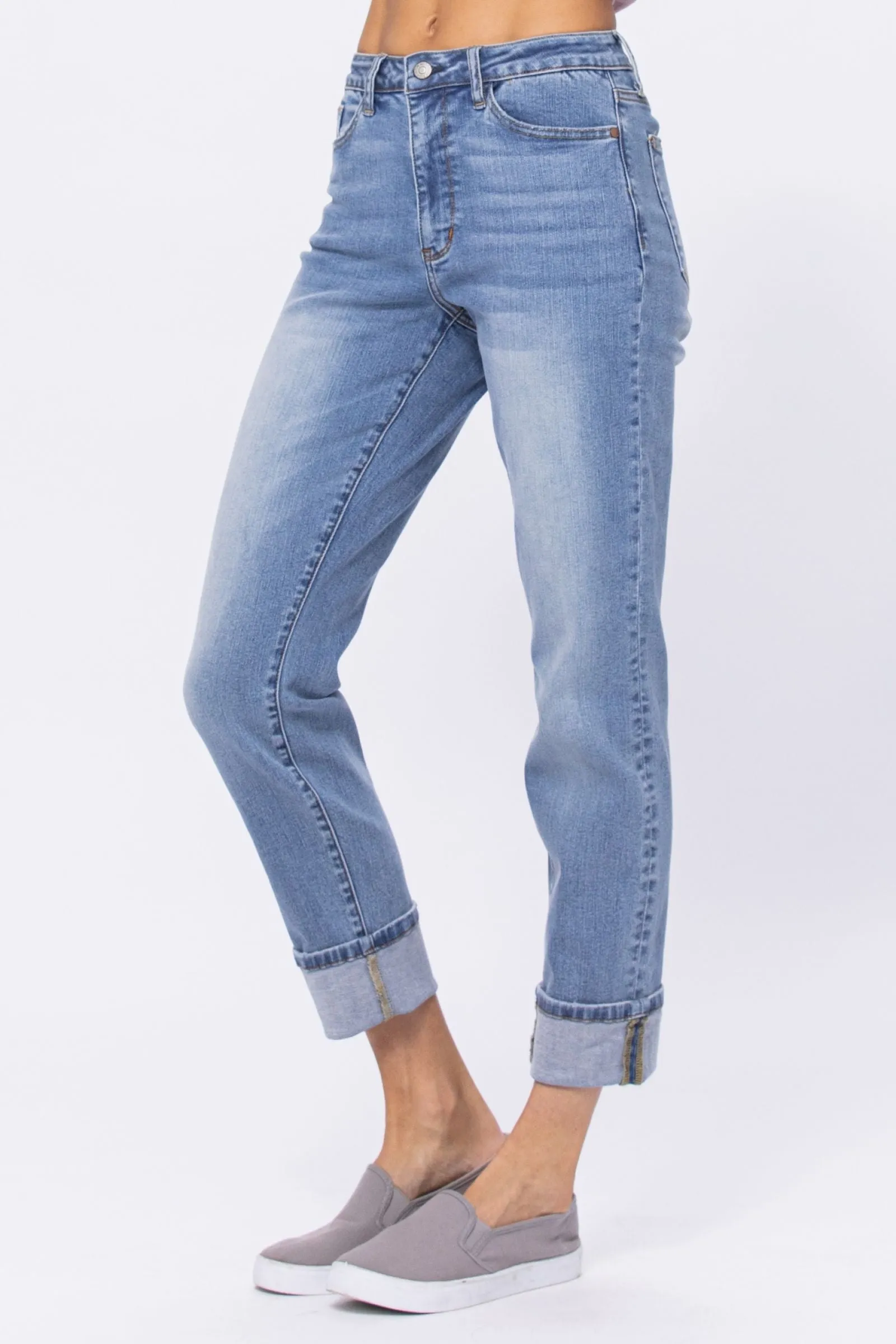 Judy Blue High Waist Vintage Wash Boyfriend - Available in Misses and Plus Sizes