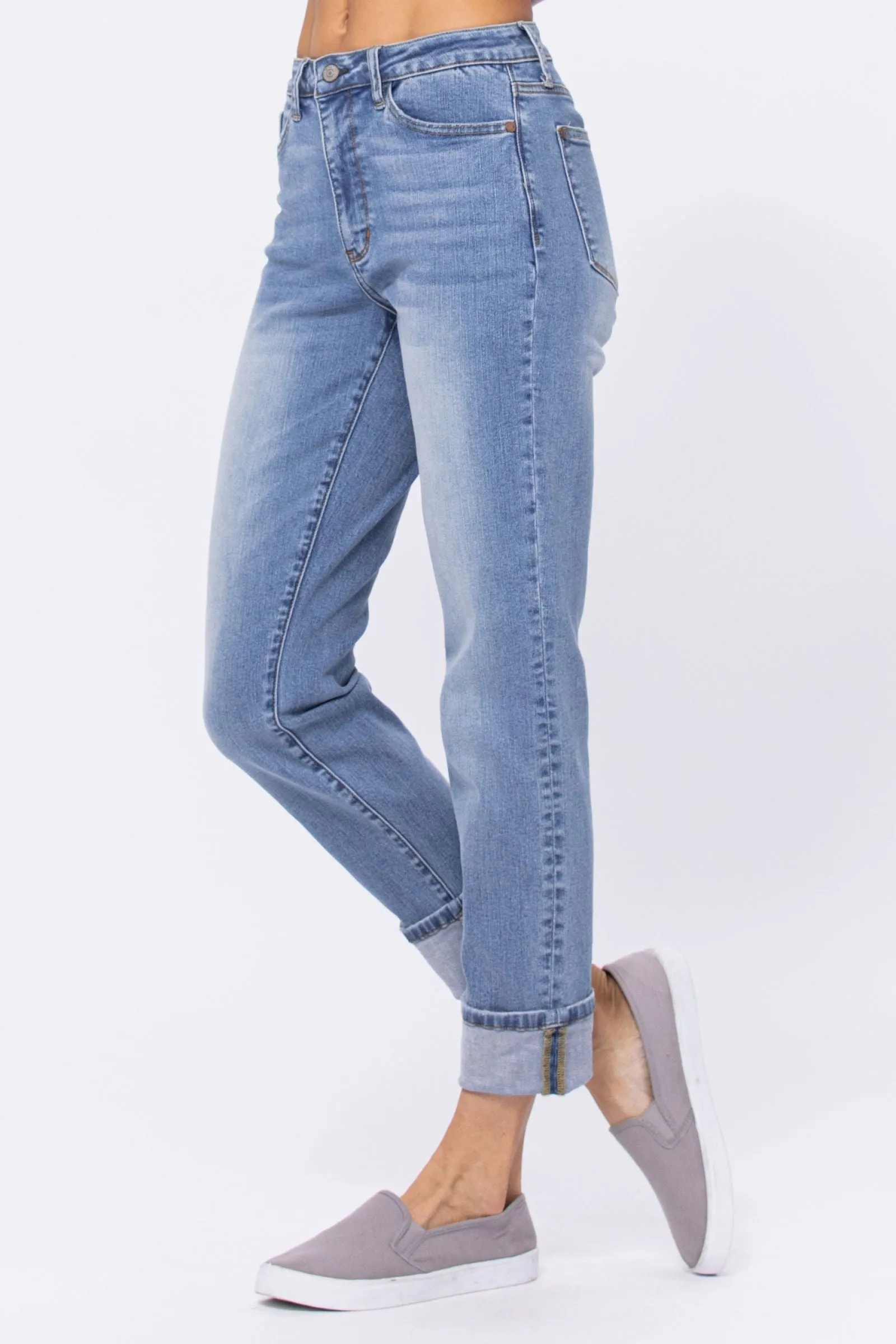 Judy Blue High Waist Vintage Wash Boyfriend - Available in Misses and Plus Sizes