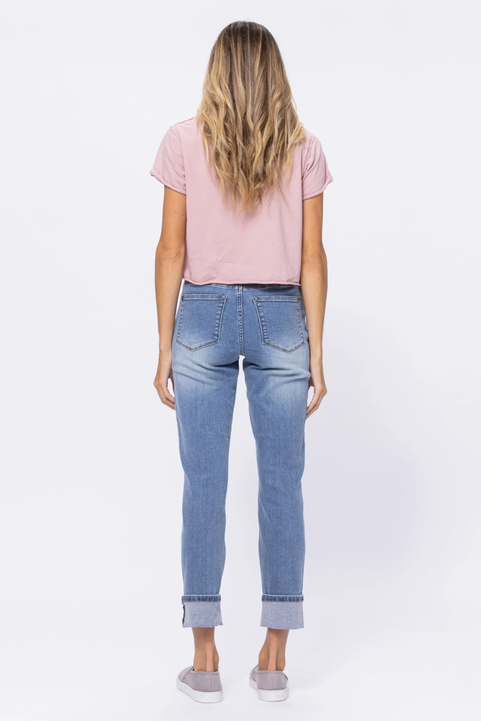 Judy Blue High Waist Vintage Wash Boyfriend - Available in Misses and Plus Sizes
