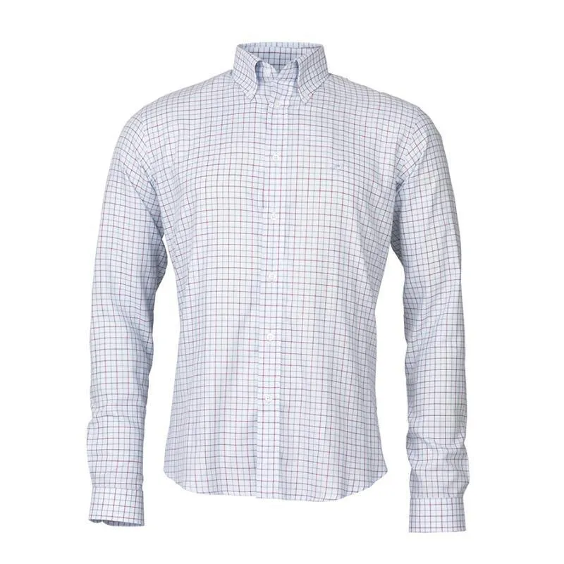 Laksen Blythe Mens Tattersall Shirt - Sky/Winy/Seagrass