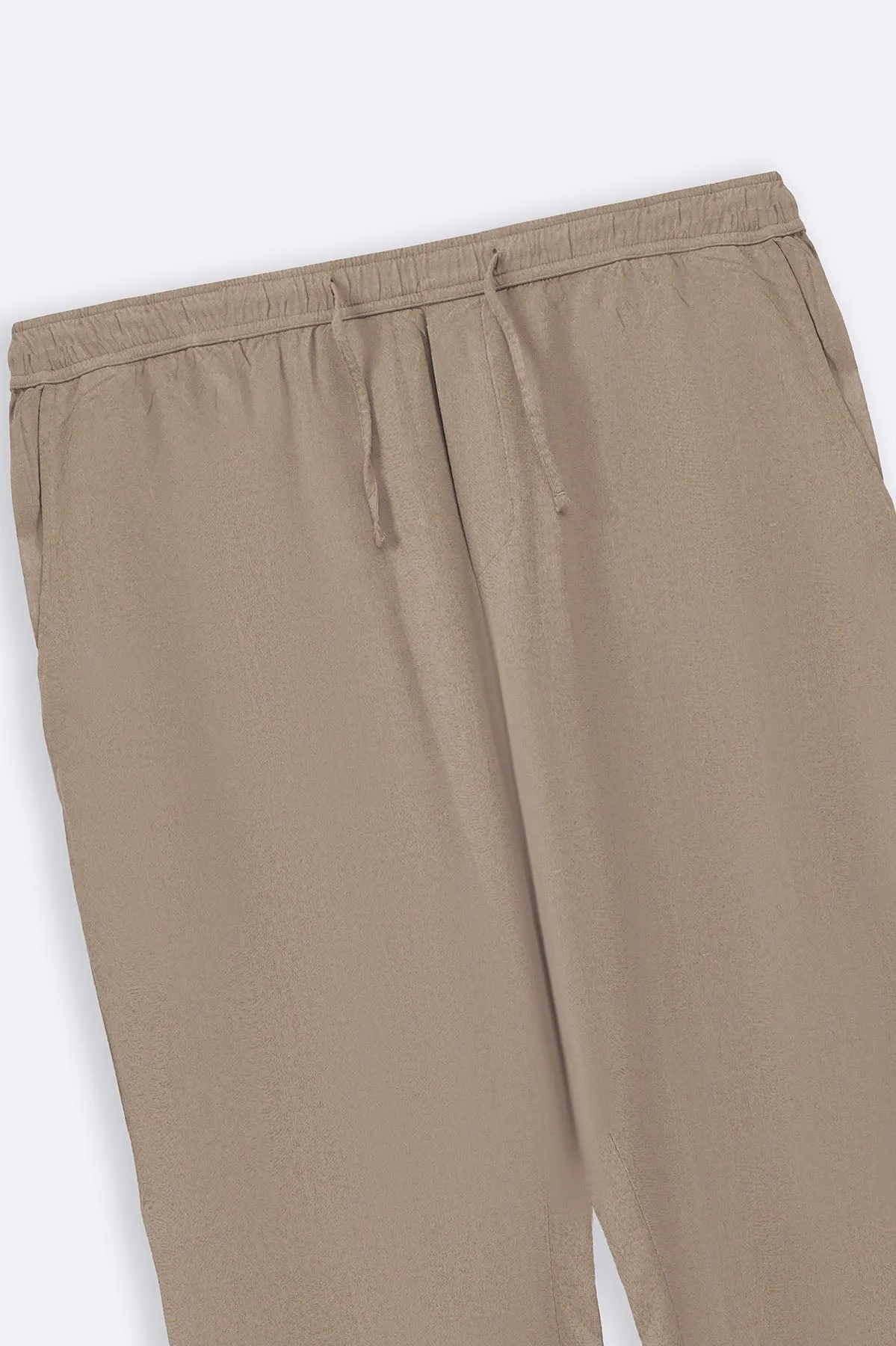 LINEN BLEND RELAXED TROUSERS