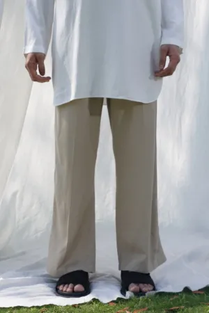 LINEN BLEND RELAXED TROUSERS