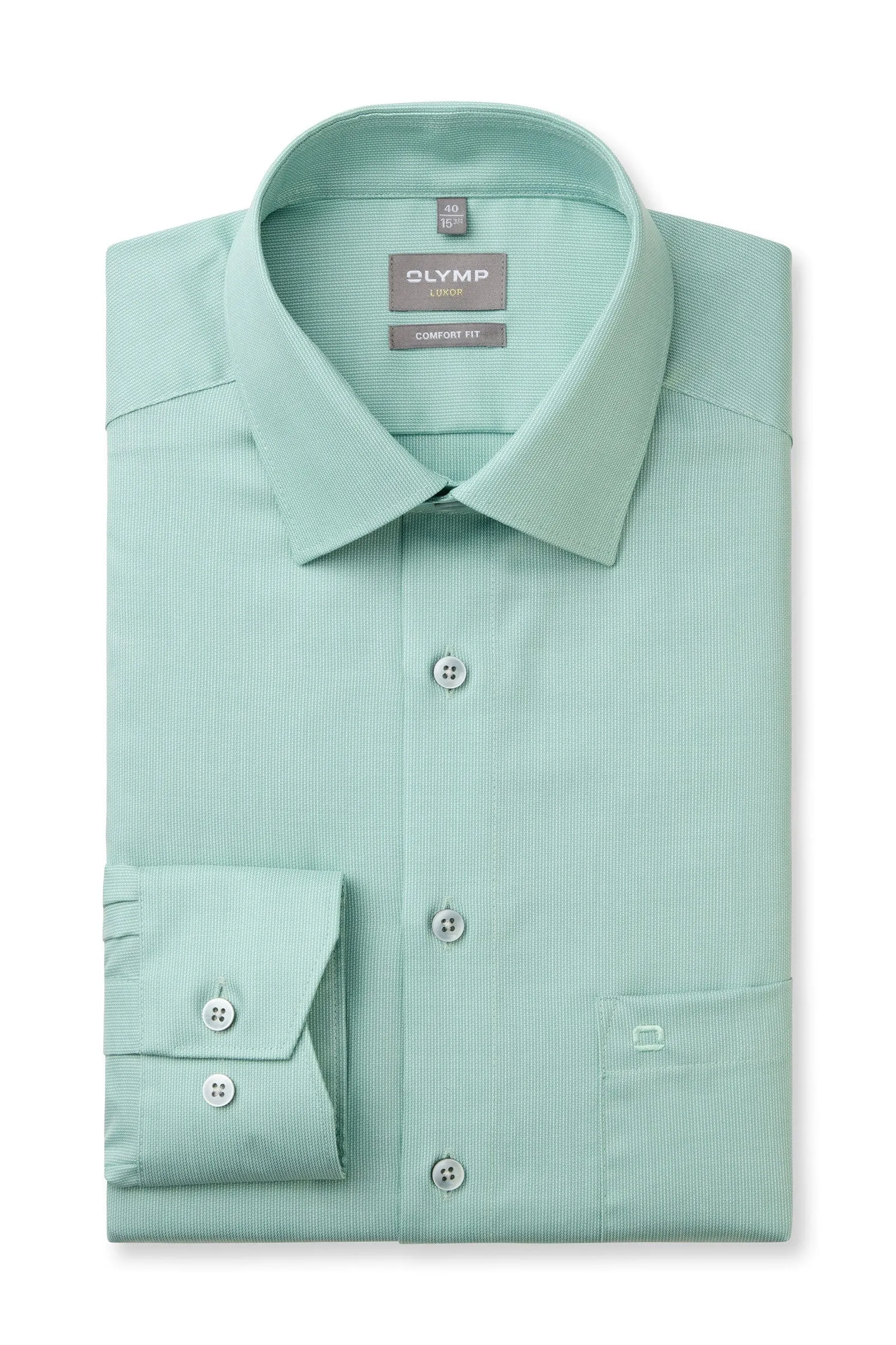 Luxor Comfort Fit Plain Shirt - Green