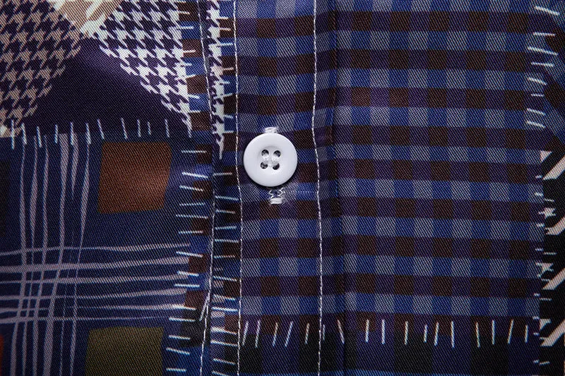 Men's Autumn Casual Plaid Long Sleeved Cotton Shirt