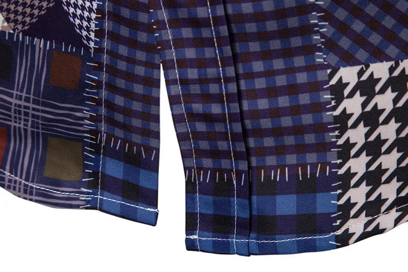 Men's Autumn Casual Plaid Long Sleeved Cotton Shirt