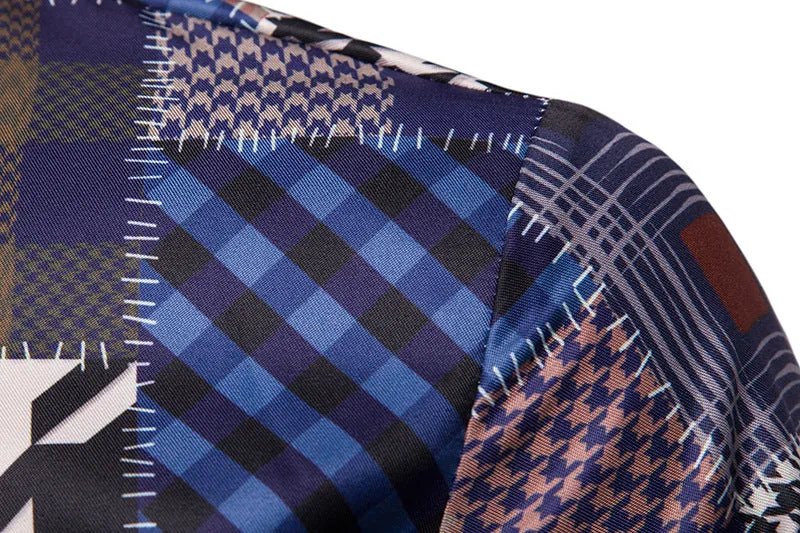 Men's Autumn Casual Plaid Long Sleeved Cotton Shirt