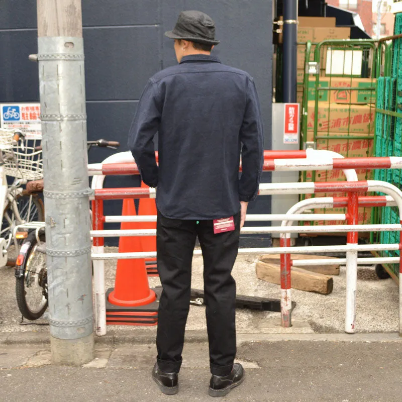 MOMOTARO JEANS "MMJZ1201" #200 CLASSIC TAPERED BLACK ZIPPER  15.7oz