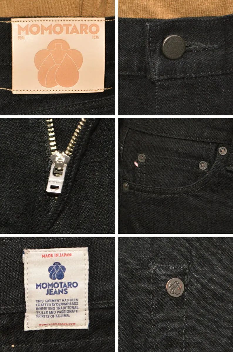 MOMOTARO JEANS "MMJZ1201" #200 CLASSIC TAPERED BLACK ZIPPER  15.7oz