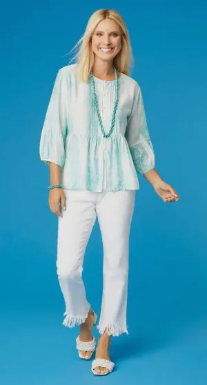 Omg Zoeyzip Capri Jeans with Fringe