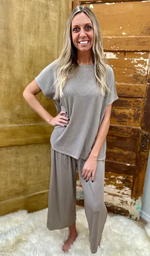 Oyster Grey Palm Beach Pant Set