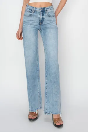 Raw Hem Risen Jeans