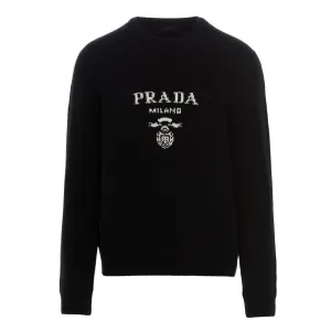 RELAXED LOGO INTARSIA JUMPER