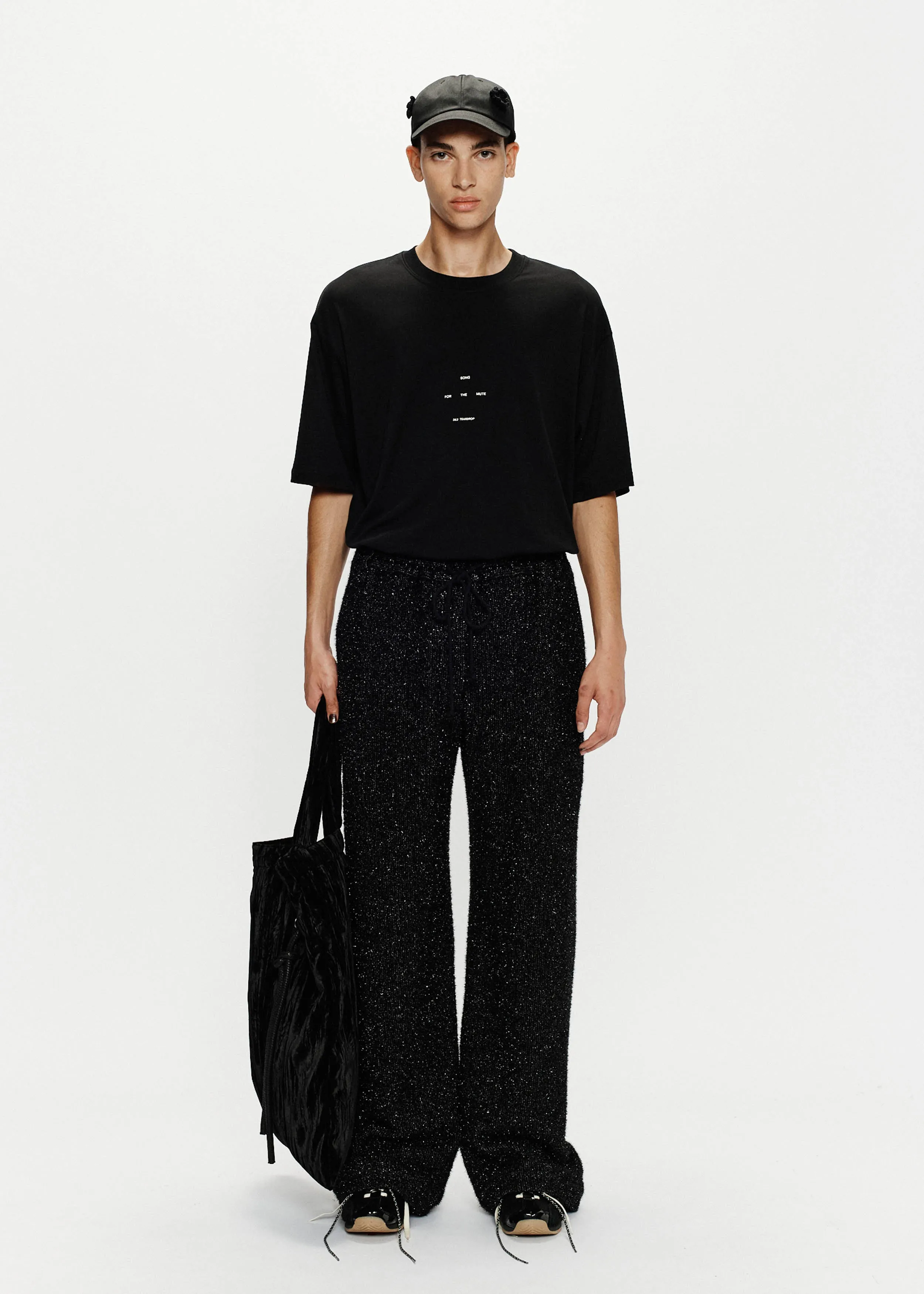 Relaxed Lounge Pant - Speckle Knit (Black)