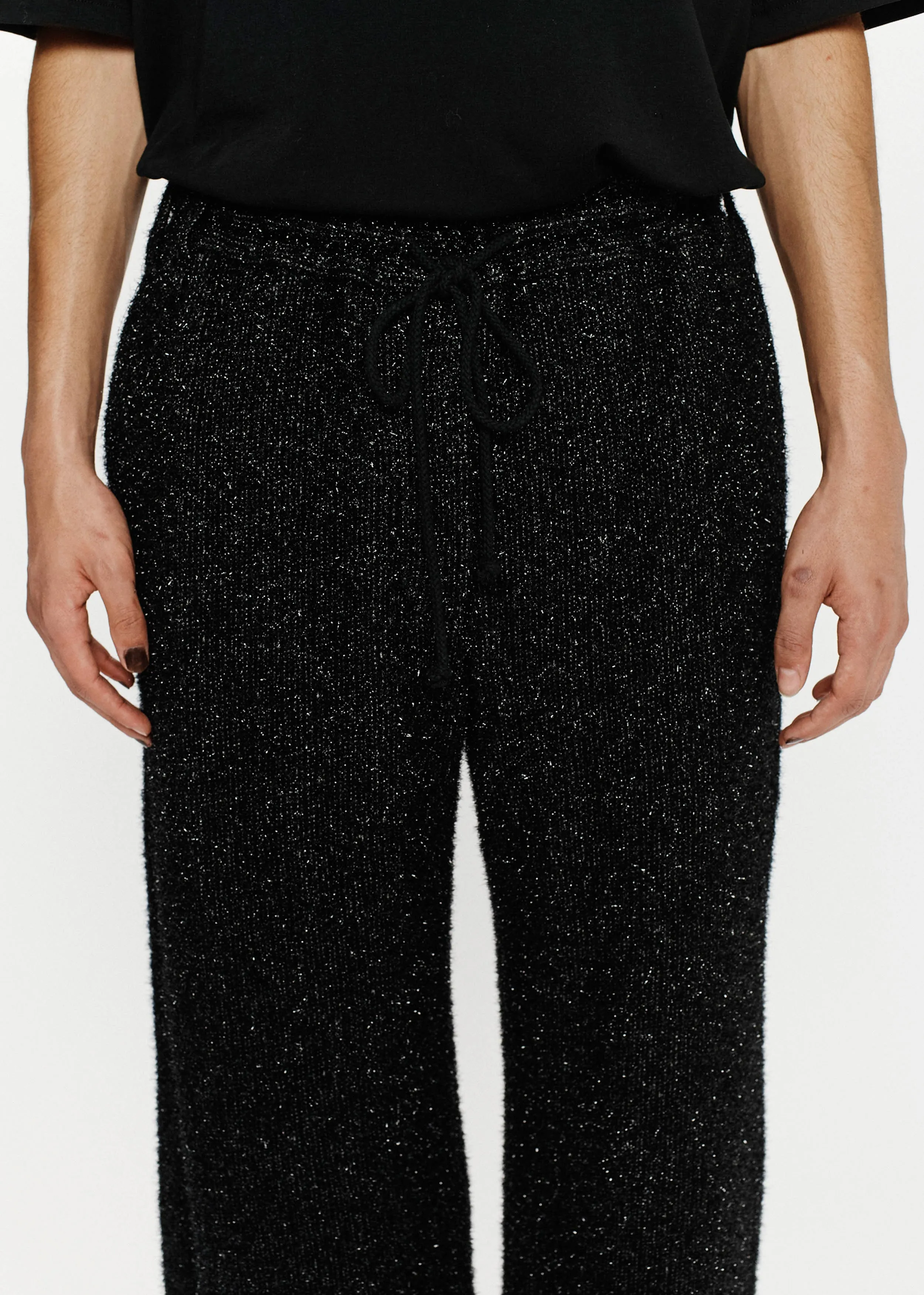 Relaxed Lounge Pant - Speckle Knit (Black)