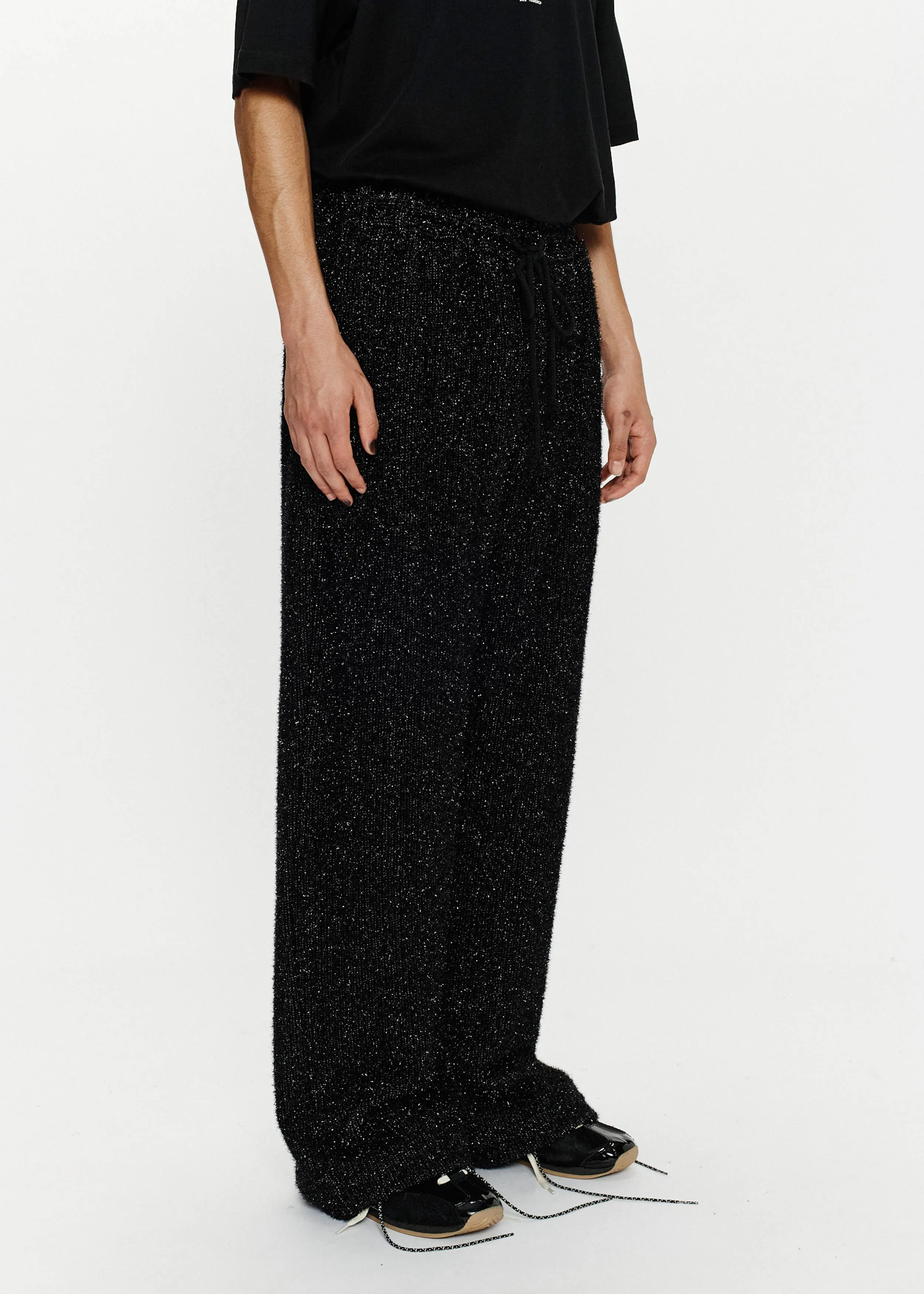 Relaxed Lounge Pant - Speckle Knit (Black)