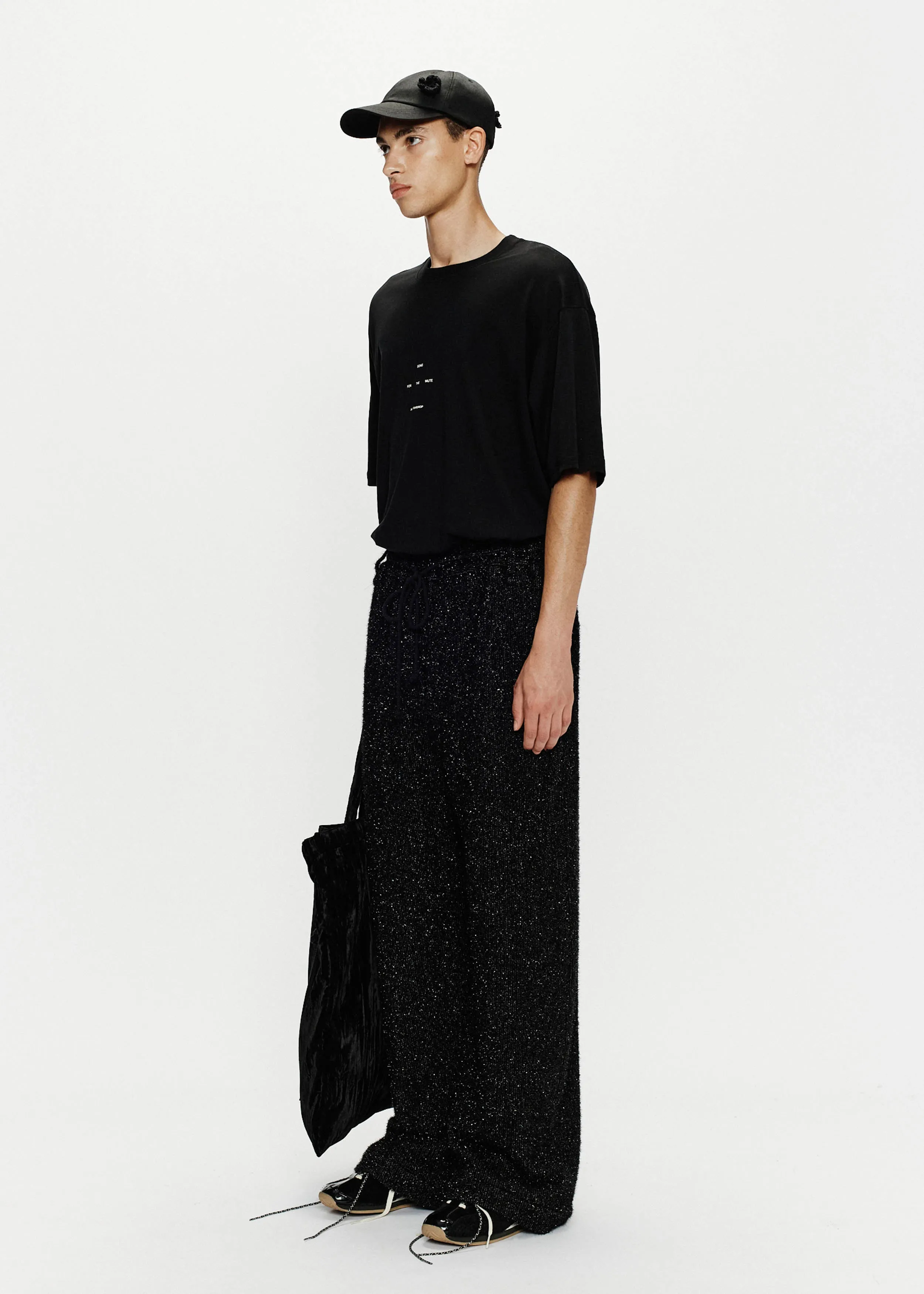 Relaxed Lounge Pant - Speckle Knit (Black)