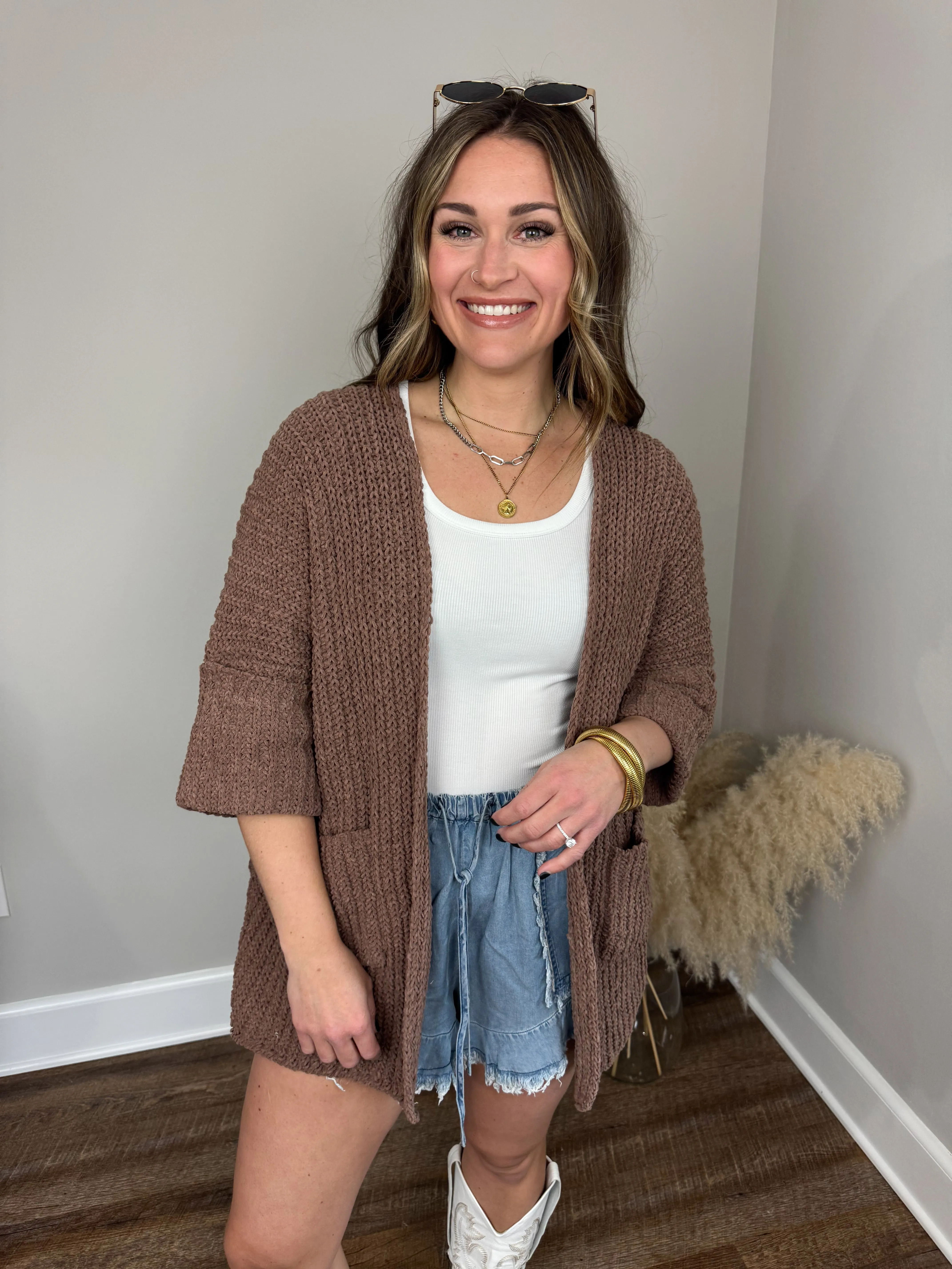 Rowan Chunky Cardigan | Chocolate