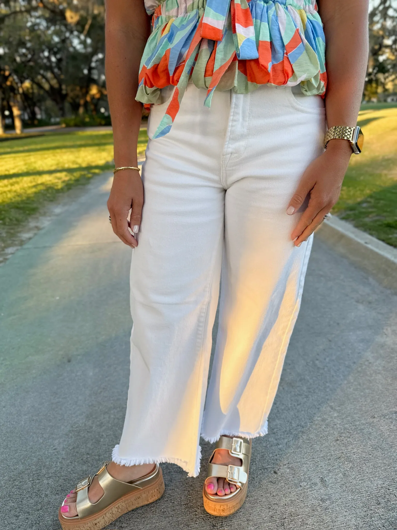 Since You Said Goodbye High Rise Cropped Wide Leg Jeans