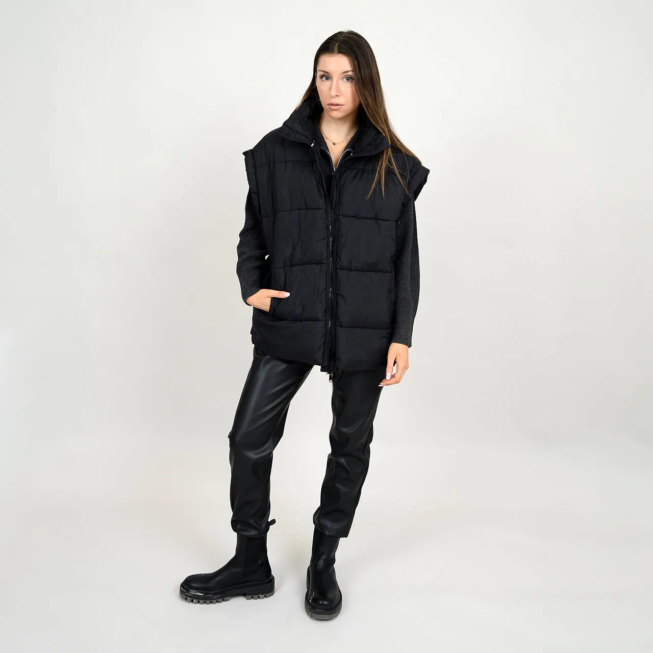 The Ash Puffer Vest | Black