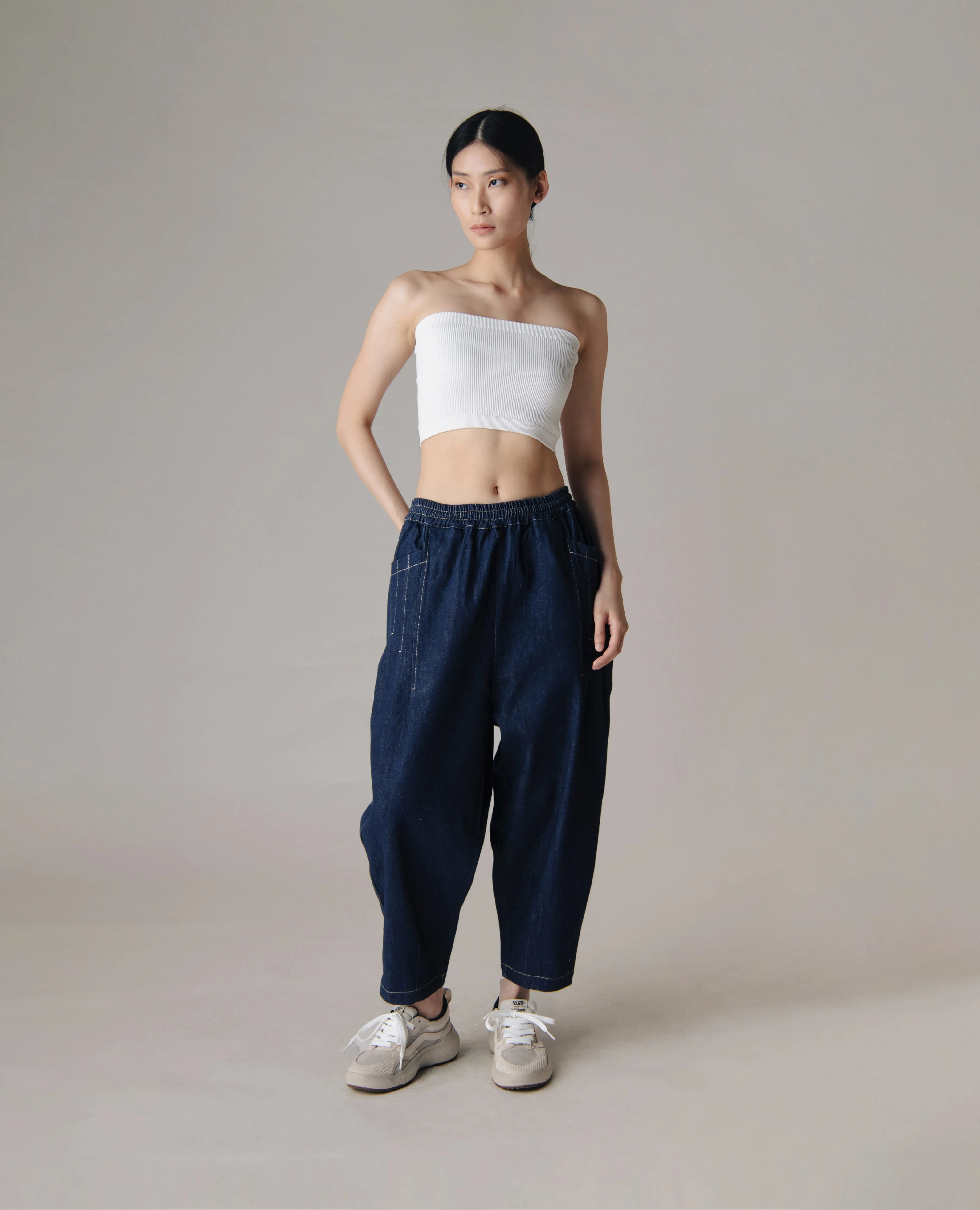 Unisex: The Loose Pants (Dark Blue Denim)