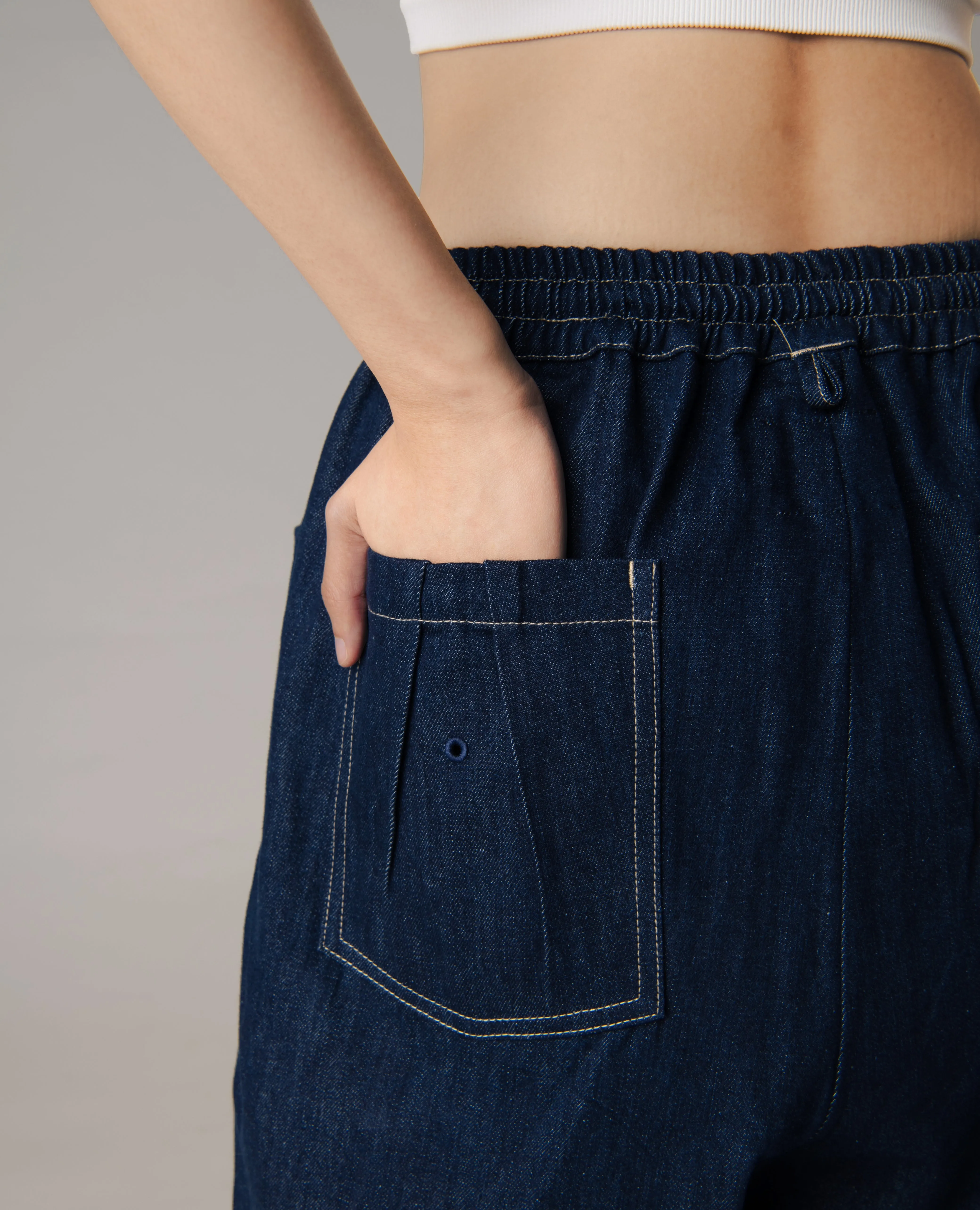 Unisex: The Loose Pants (Dark Blue Denim)