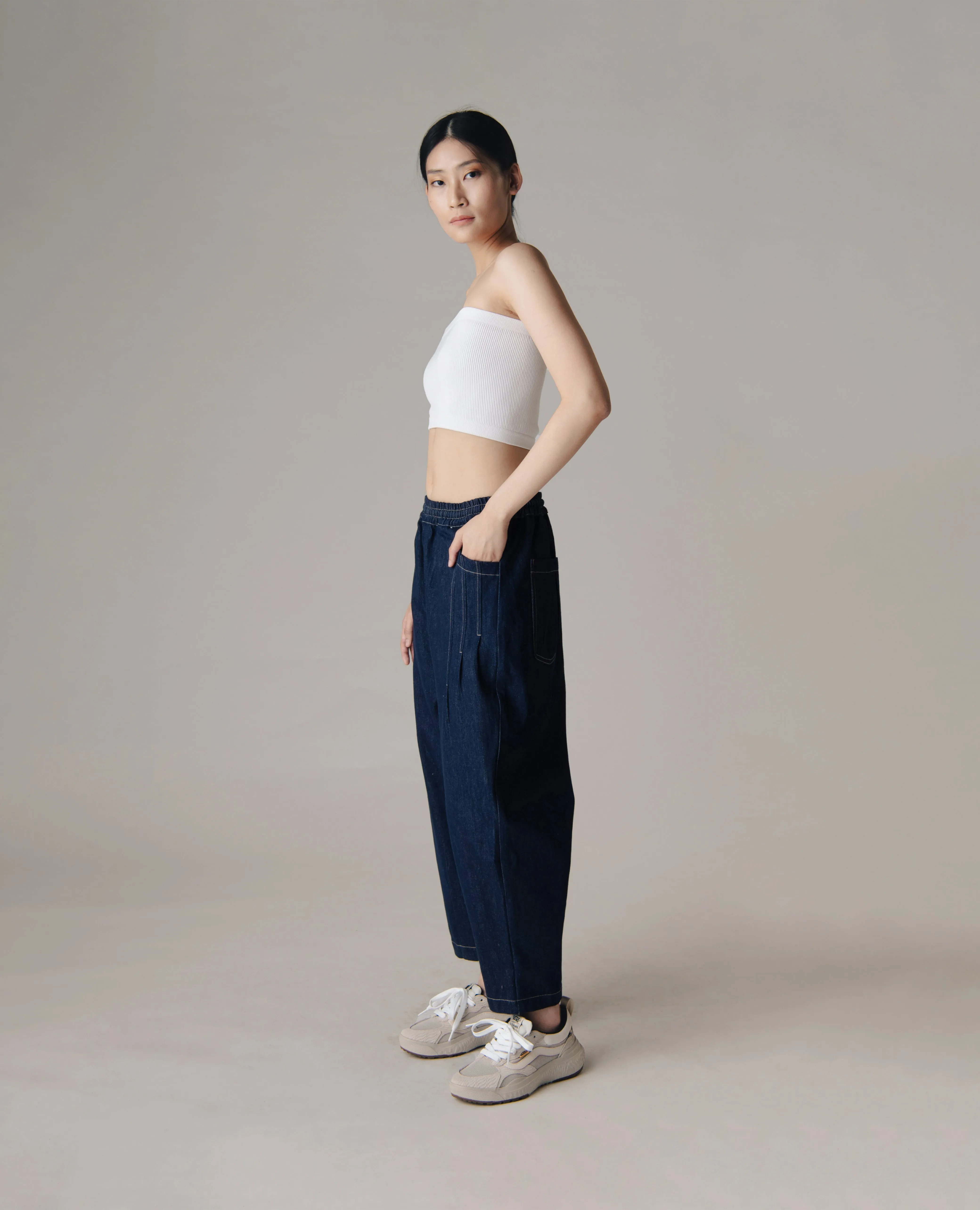 Unisex: The Loose Pants (Dark Blue Denim)