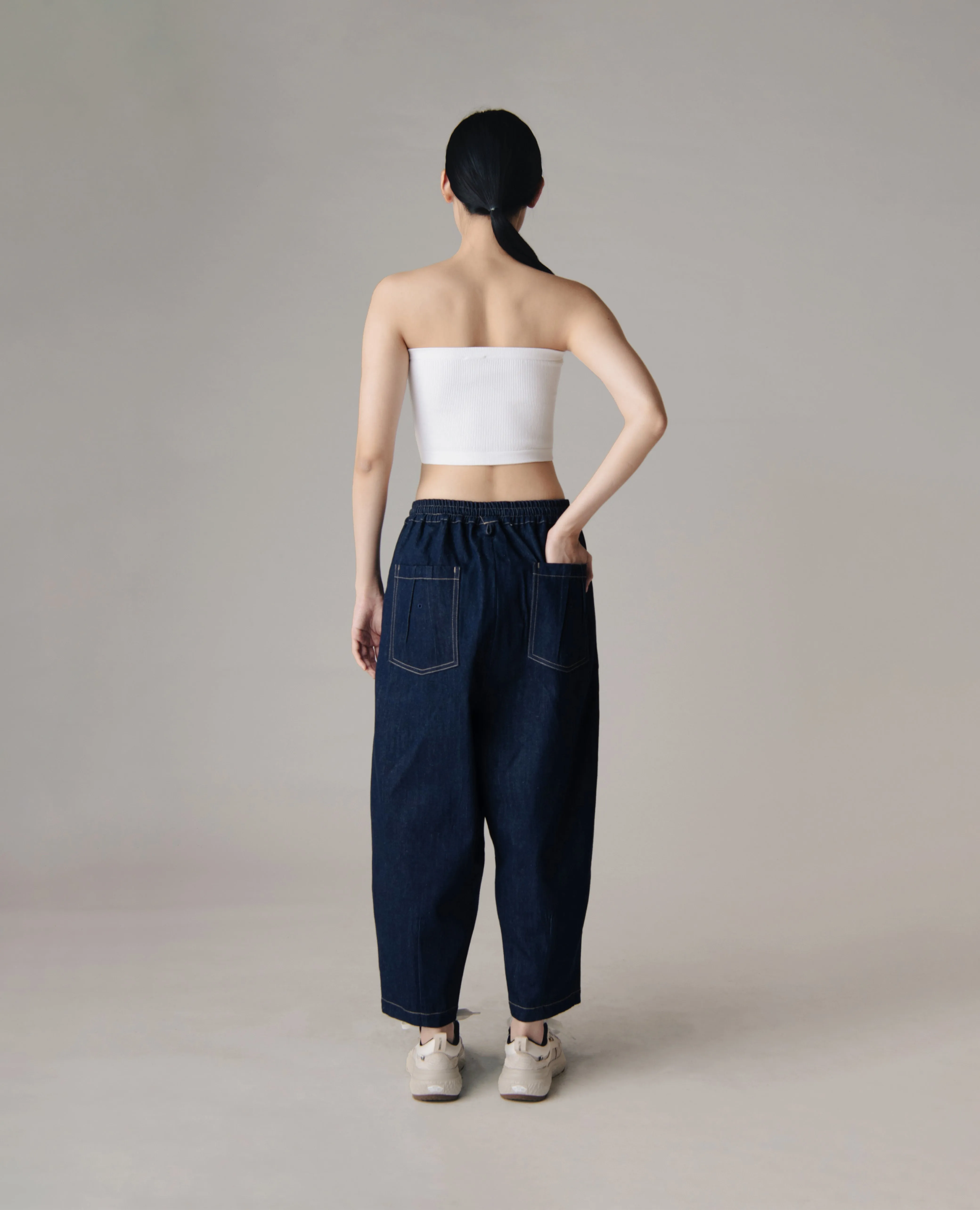 Unisex: The Loose Pants (Dark Blue Denim)