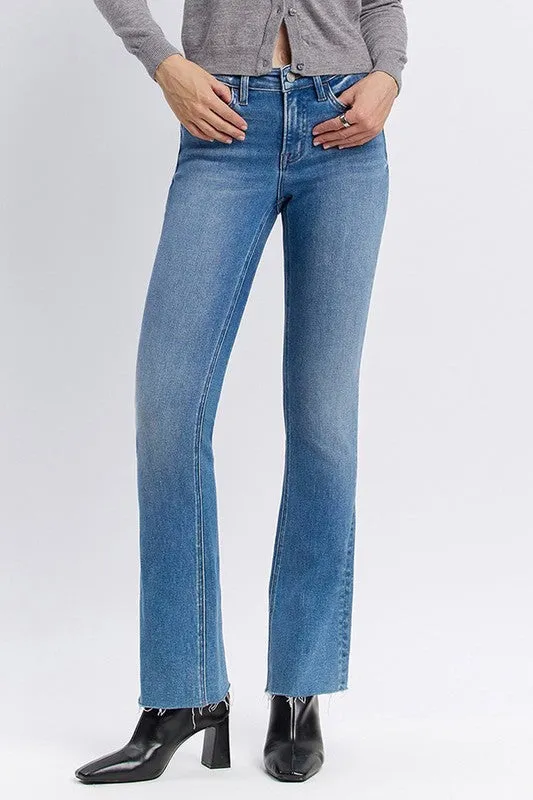 VERVET Miranda Mid Rise Clean Bootcut Jeans