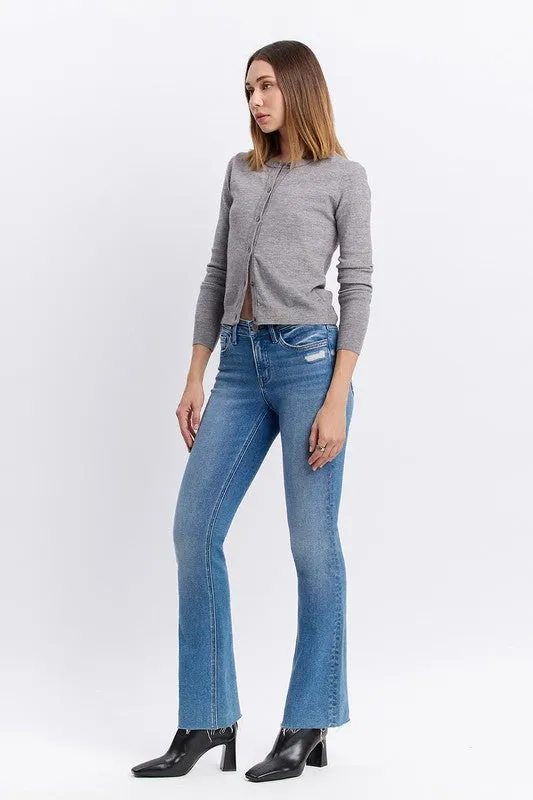 VERVET Miranda Mid Rise Clean Bootcut Jeans