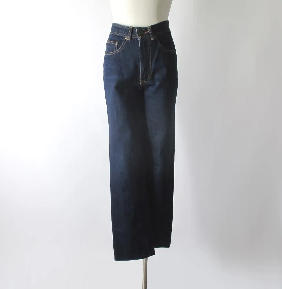 Vintage 70's Jordache High Waist Denim Blue Jeans S