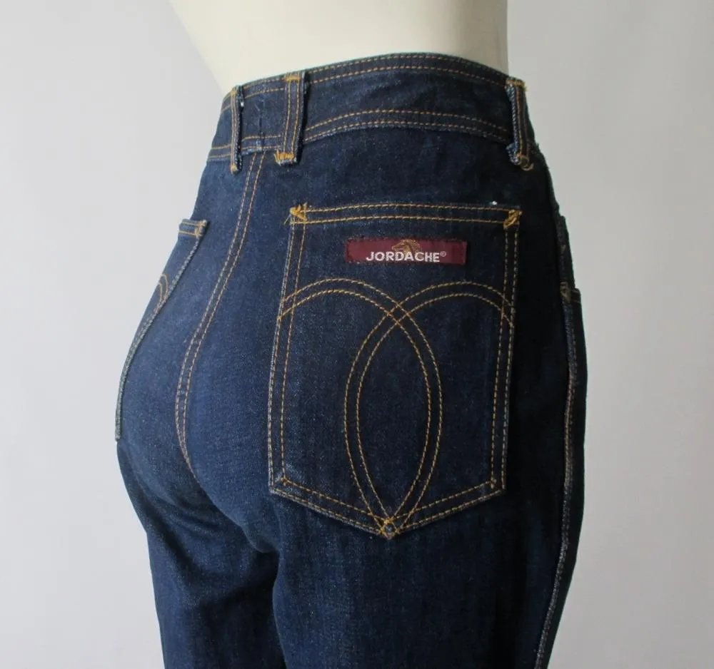 Vintage 70's Jordache High Waist Denim Blue Jeans S