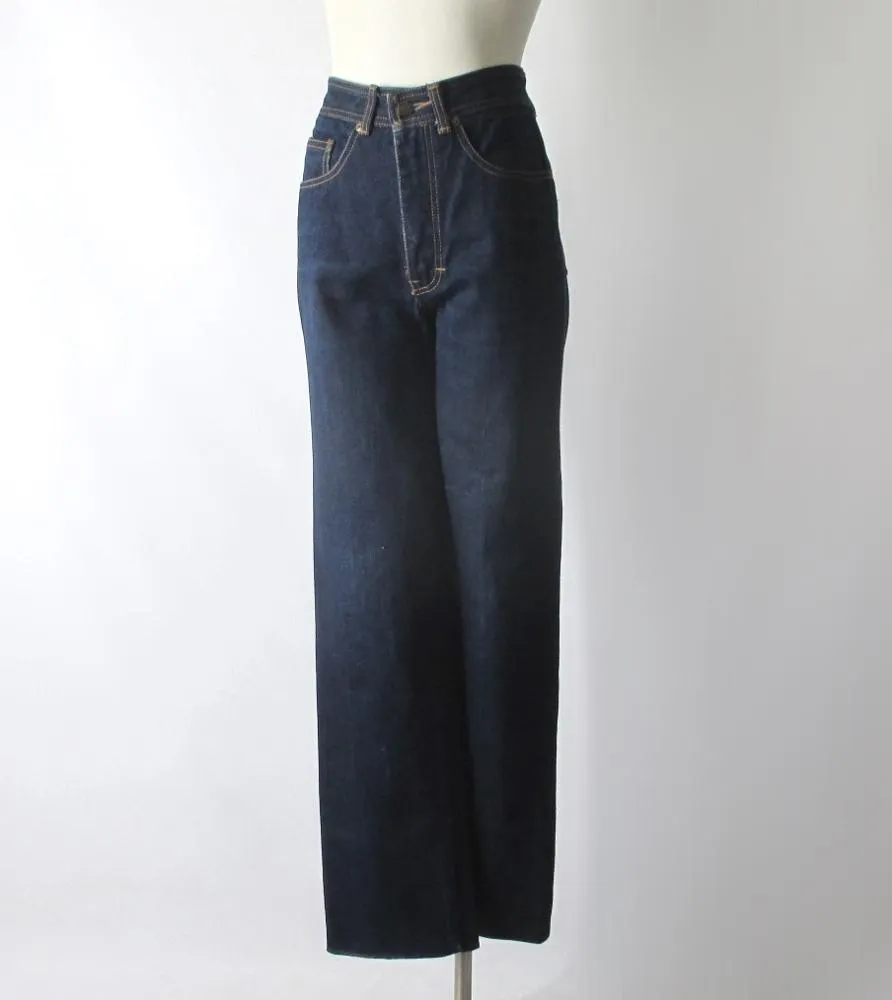 Vintage 70's Jordache High Waist Denim Blue Jeans S