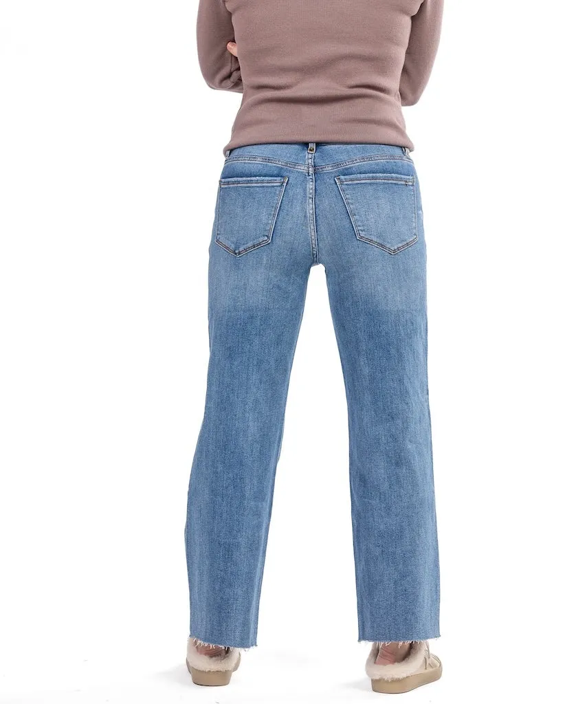Well Earned Mid Rise Wide Leg Jeans
