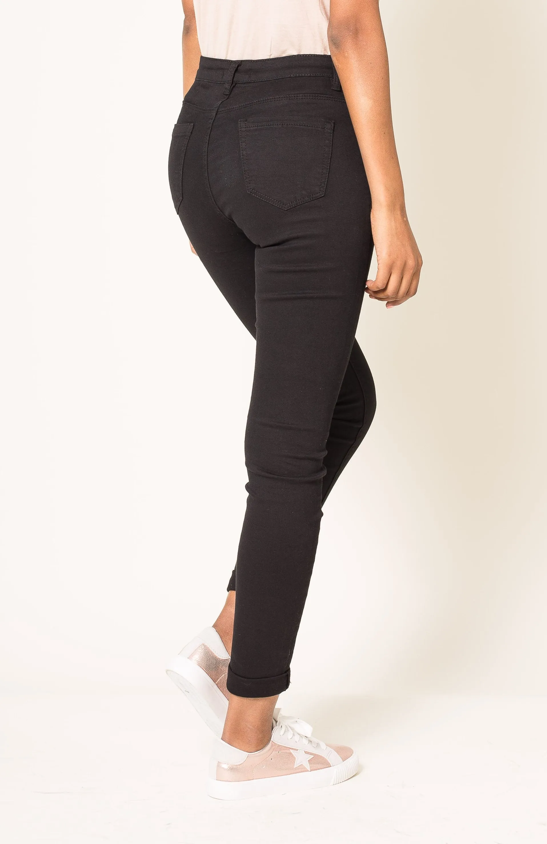 Wholesale Black Classic High Waist Jeans