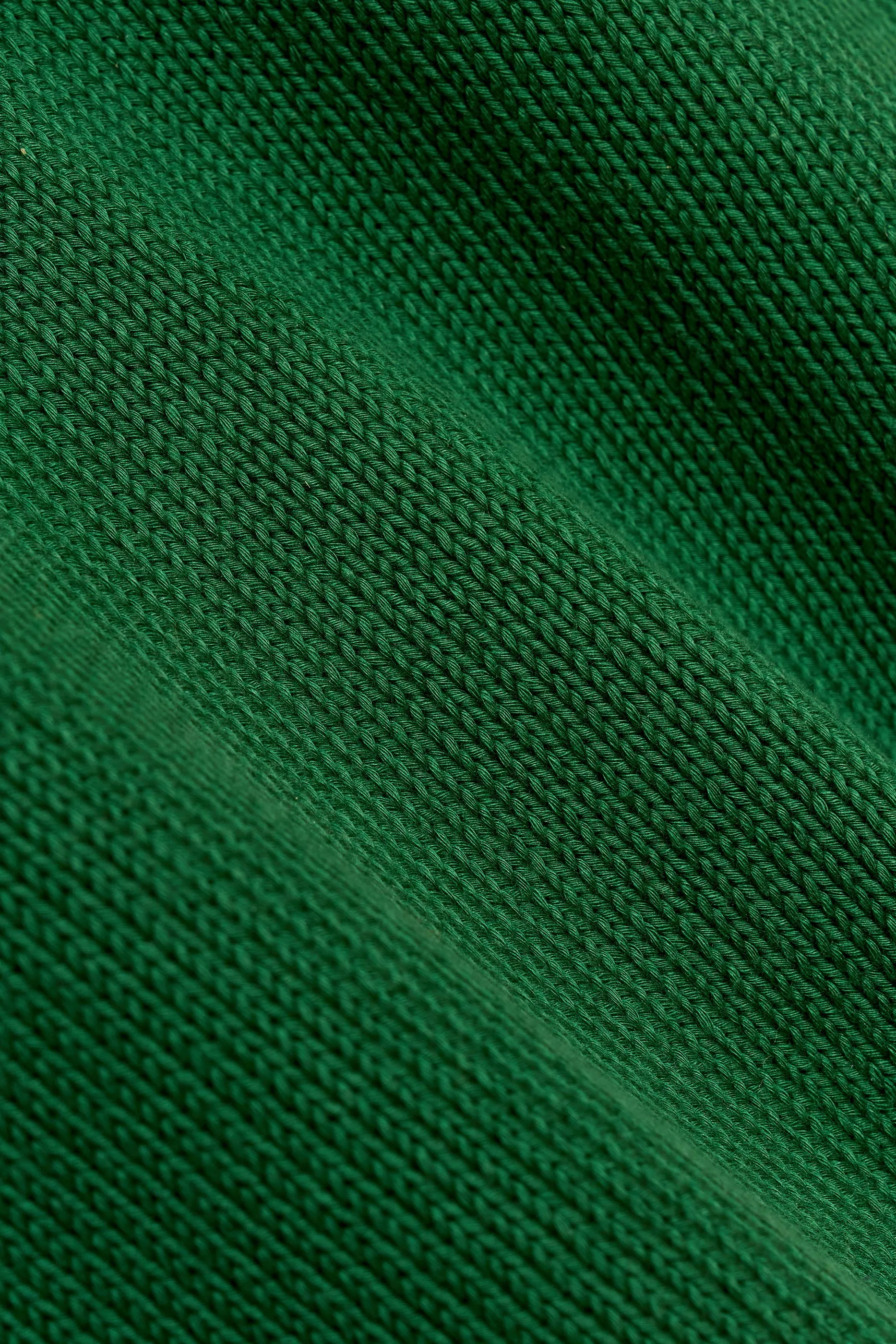 Wide Cotton Pullover in Emerald